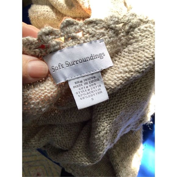 Soft Surroundings Size Small Sweater Tassel Sleeves 🌸🌺 - Picture 5 of 12